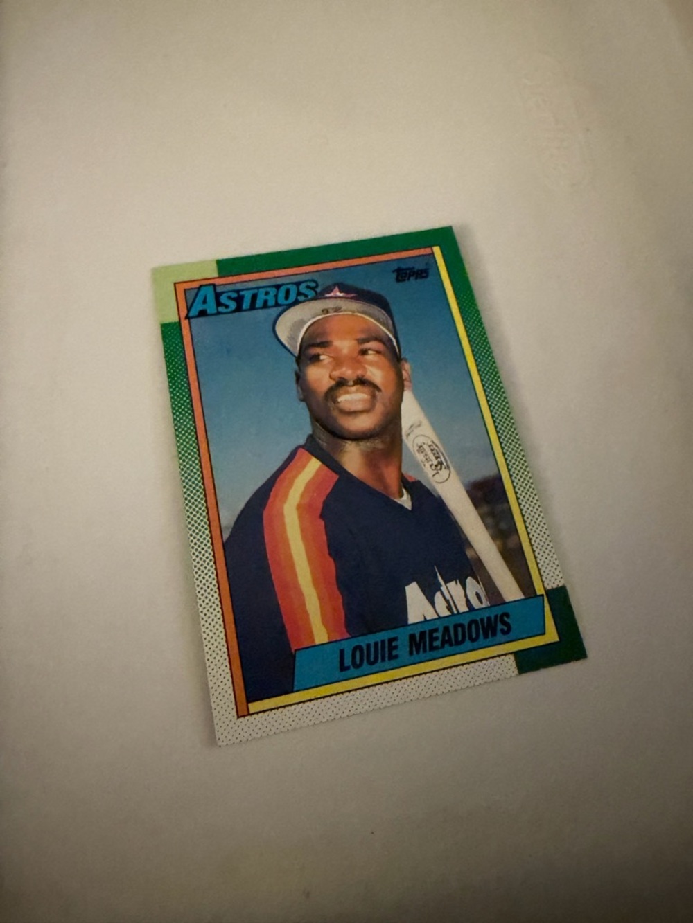 1990 topps Louie meadows astros baseball card